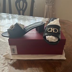 Black Ferragamo Rhodes Sandal